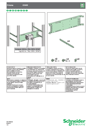 Image of Mounting plate NSXm toggle/rotative 3P/4P horizontal width 650
