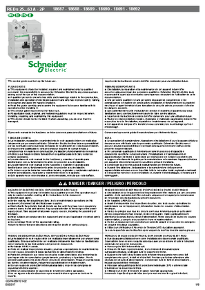 Kép REDs Recloser Earth leakage Device 2P 25...63 A-Instructions