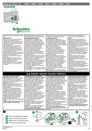 Image de REDs Réarmeur Différentiel - 4P 25...100A, 1 contact aux-Notice