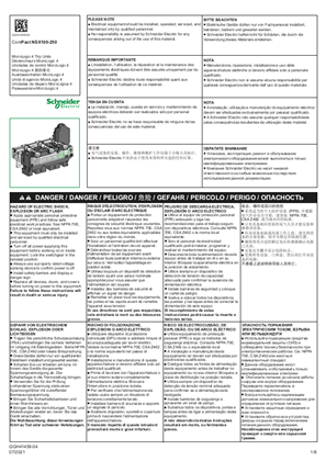 Образ ComPact NSX100-250 - MicroLogic 4 Trip Units - Instruction Sheet