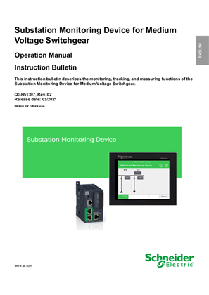 Image of Substation Monitoring Device for Medium Voltage Switchgear Operation Manual