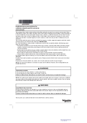 Bild von Modicon M580/X80 Implementation precautions for coated products, Instruction Sheet