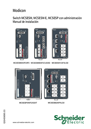 Imagen de Switch MCSESM, MCSESM-E, MCSESP con administración, Manual de instalación