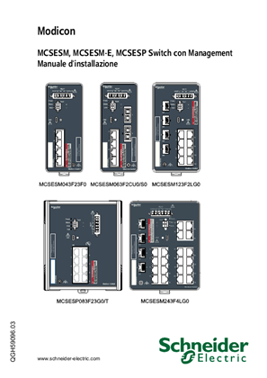 Immagine di MCSESM, MCSESM-E, MCSESP Switch con Management, Manuale d''installazione