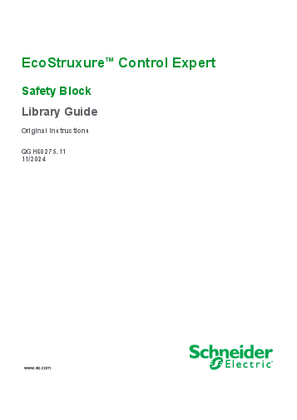 Image of EcoStruxure™ Control Expert - Safety Block, Library Guide