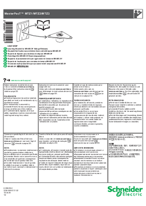 Image of MasterPacT MTZ-Locating Bracket for MN-MX-XF Voltage Releases - Instruction Sheet
