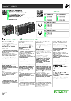 Image of MasterPacT MTZ2-MTZ3 Fixed Circuit Breaker or Switch, Installation Instructions