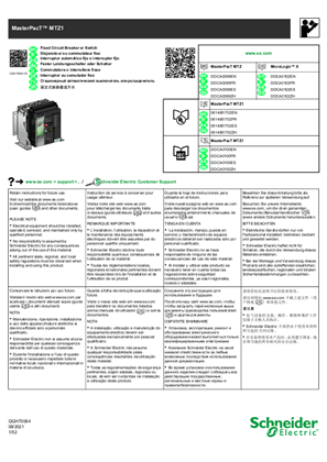 Slika korisnika MasterPacT MTZ1 Fixed Circuit Breaker or Switch, Installation Instructions