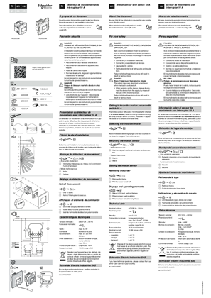 Образ New Unica-Датчик руху з вимикачем 10 А-Інструкція (UK)