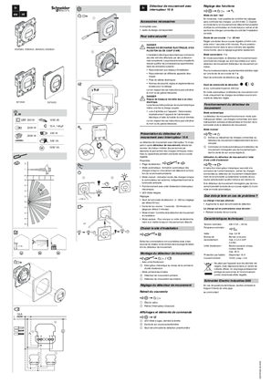 Görüntüsü Odace/Ovalis C Series-Motion sensor with switch 10 A-Instruction Sheet (EN)