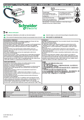 Image of PowerTag F63 - Датчик энергии беспроводной связи для модульных распределительных устройств Acti9 и Multi9 - инструкция