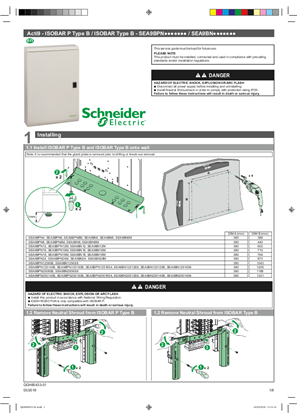 Image of Acti9 Isobar P Type B/Isobar Type B Instruction Sheet