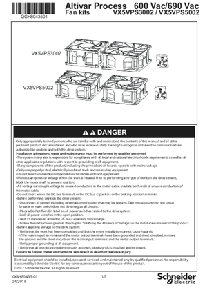 Görüntüsü Instruction Sheet for Altivar Process ATV600, ATV900