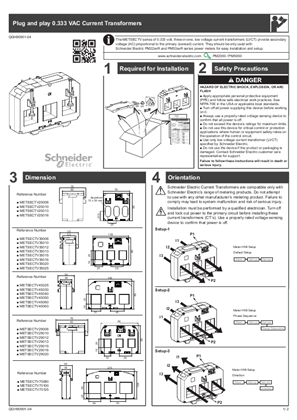 Image of 0.333V Solid-core Low Voltage Current Transformer - Instruction Sheet