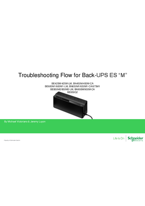 ภาพของ Troubleshooting Flow for Back UPS ES M