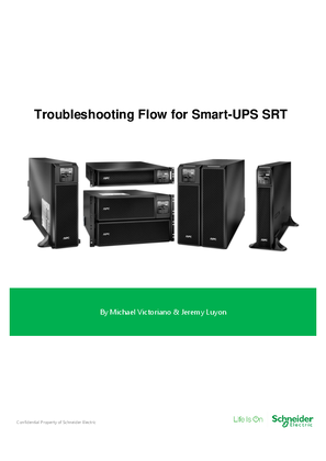 Image of Troubleshooting Flow for Smart-UPS SRT