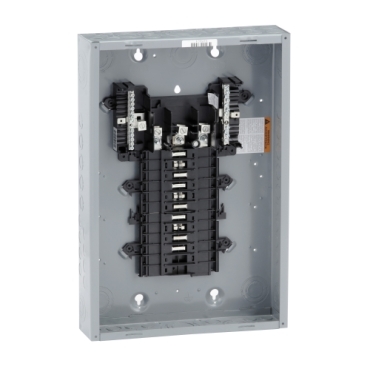 Image of QO320L125G : Load center, QO, 3 phase, 20 spaces, 20 circuits, 125A fixed main lugs, NEMA1, gnd bar