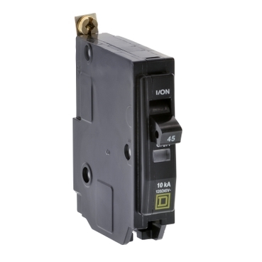Image of QOB14535 : Mini circuit breaker, QO, 45A, 1 pole, 120/240VAC, 10kA, bolt on, 50 deg C