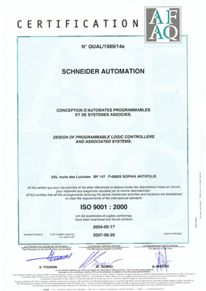 的映像 ISO9001-可编程控制器s,AssociatedSystemsandServices-QUAL/1989/14e-EN-2004.05.17