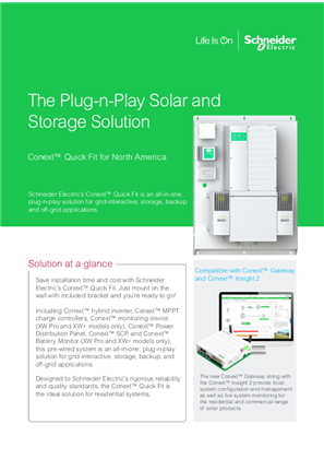 Slika linije Conext Quick Fit Datasheet