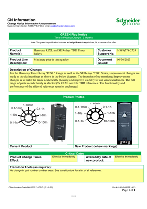 Image of CHANGE- Harmony REXL-SE TDR Timer Relay Dial Change