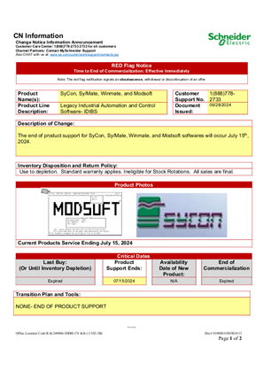 Image of Legacy Industrial Automation and Control SW - Support End - CN INFO