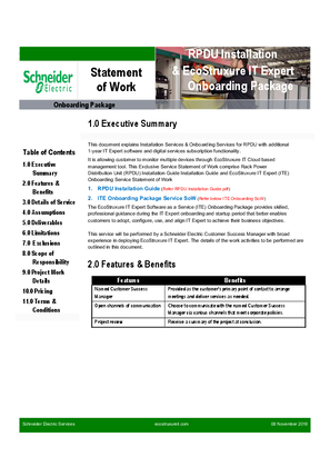 的映像 RPDU Installation and EcoStruxure IT Expert Onboarding SOW_EN
