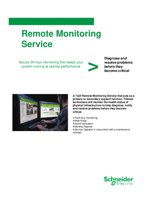 Image of Remote Monitoring Service Brochure