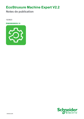 Image de EcoStruxure Machine Expert V2.2 - Notes de publication