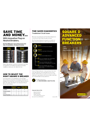 Image of Square D GFCI, CAFCI, and DF Miniature Circuit Breakers Brochure