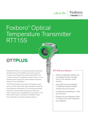 Image of RTT15S Optical Temperature Transmitter Datasheet