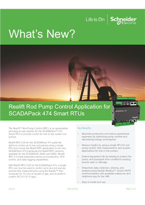 Image of Realift on SCADAPack 474 What's New Flyer