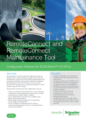 Image of RemoteConnect for SCADAPack x70 RTUs Datasheet A4