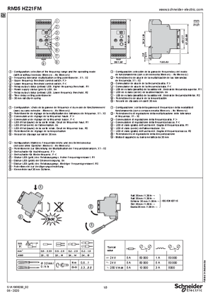 Gambar dari RM35HZ21FM Frequency control relay, Instruction Sheet