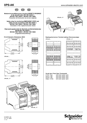 Image of XPSAK... Safety module for Emergency stop, switch, sensing mat/edges or safety light curtain monitoring