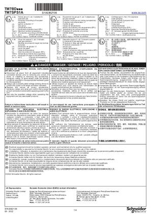 Imagen de TM7BD... / TM7SPS1A Digital I/O Expansion Blocks, hoja de instrucciones