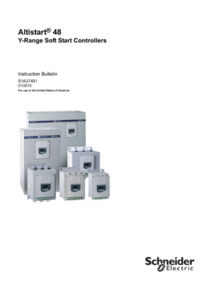Image of Altistart 48 Y-Range Soft Start Controllers Installation Guide