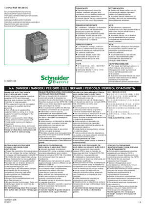 Slika korisnika ComPact NSX100-250 DC circuit breaker/switch disconnector - Instruction Sheet