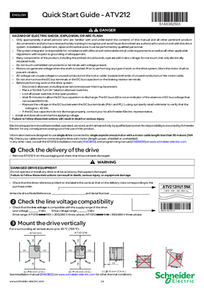 Image of ATV212 Quick Start guide