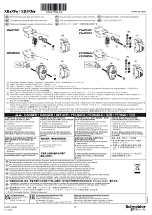 Образ XB5RF. / XB5RM. Transmetter - Receiver package, Instruction Sheet (EN)