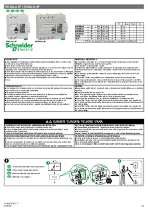 Image de Acti9 REDtest 2P & 4P Réarmeur différentiel avec autotest 25..63A - Notice de montage
