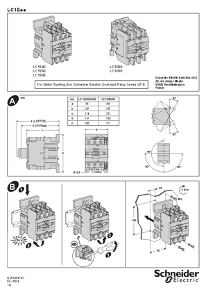 Podoba osebe EasyPact LC1E40-95 instruction sheet