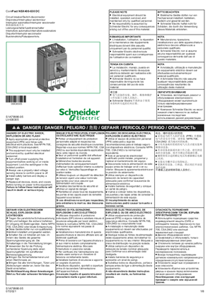 Bild von ComPact NSX400-630 DC Leistungsschalter/Lasttrennschalter - Gebrauchsanleitung