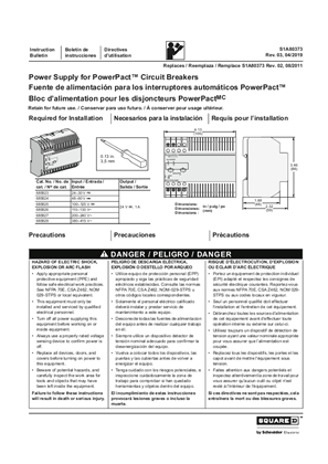 Image of PowerPacT Circuit Breakers 24 Vdc Power Supply Module - Installation Instructions