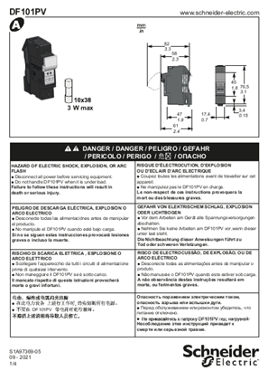Image de TeSys - DF101PV Fuse carriers for photovoltaïc applications - Notice de montage
