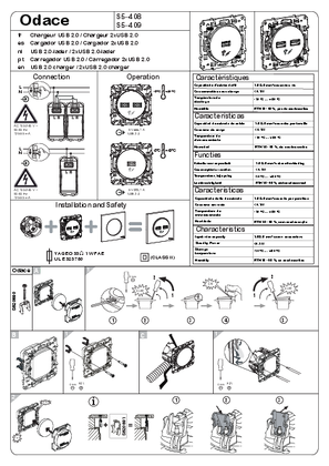 Image de Odace- chargeur USB 2.0 / chargeur 2xUSB 2.0-Instruction de service (FR)