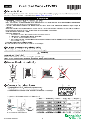 的映像 ATV303 Quick start guide