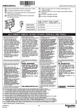 的映像 HMIZSURDP.. Remote Controller Module Connection Cable, Instruction Sheet