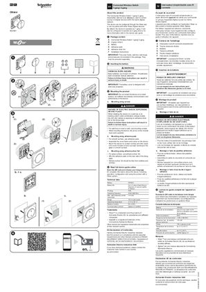 Image de Interrupteur simple/double sans fil connecté-Fiche d’instructions