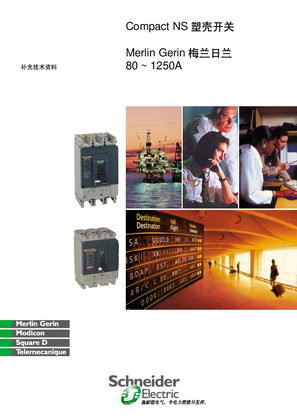 的映像 Compact NS 塑壳开关 Merlin Gerin 梅兰日兰 80~1250A 补充技术资料